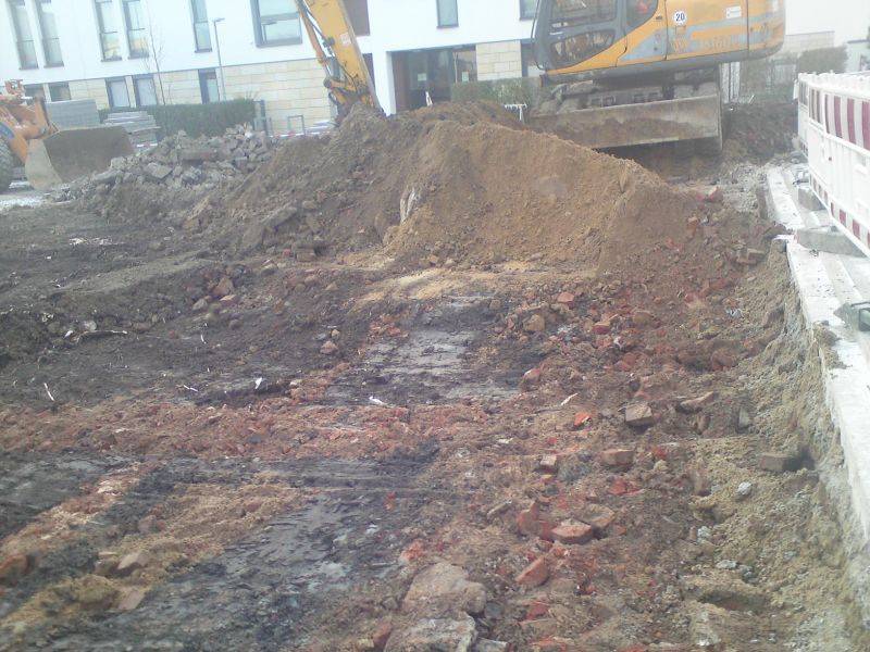 Trümmerschuttpacklagen - Aufbruch