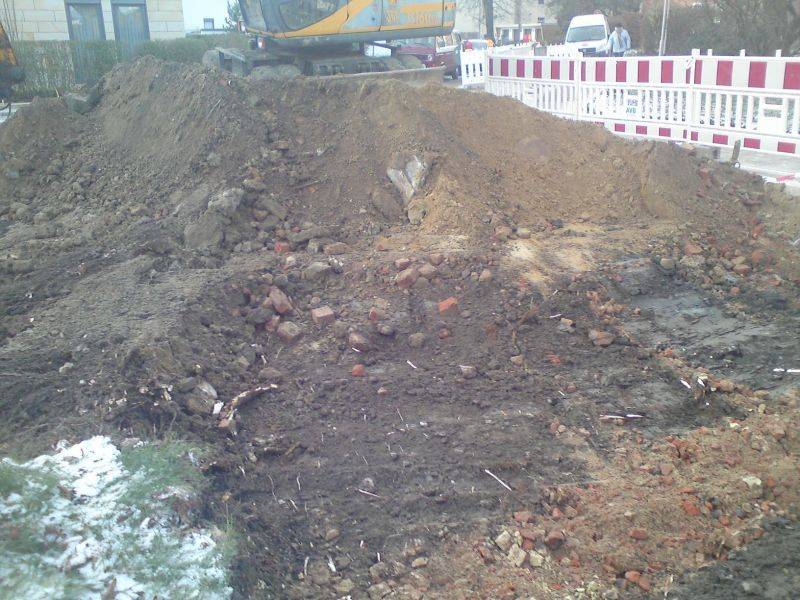 Trümmerschuttpacklagen - Aufbruch